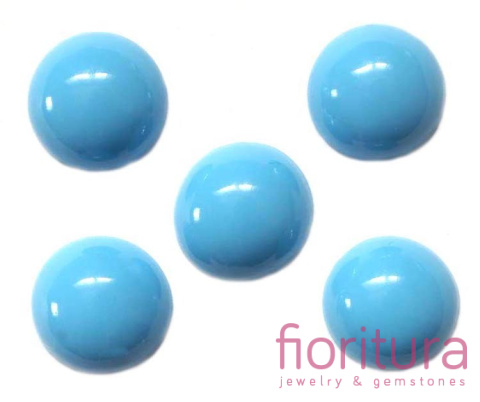 KABOSZON Z ŻYWICY PÓŁKULA 15MM KOLOR NIEBIESKI