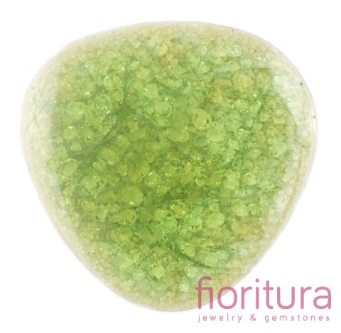 KABOSZON CERAMICZNY CRACLE TRÓJKĄT 45x45MM KOLOR ZIELONY