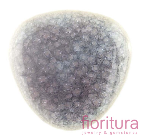 KABOSZON CERAMICZNY CRACLE TRÓJKĄT 45x45MM KOLOR CIEMNY FIOLET