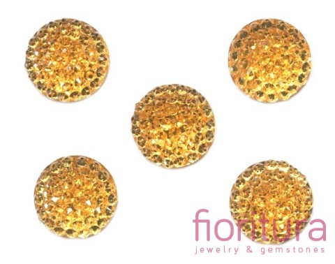 KABOSZON AKRYLOWY KOŁO 12MM KOLOR ŻÓŁTY