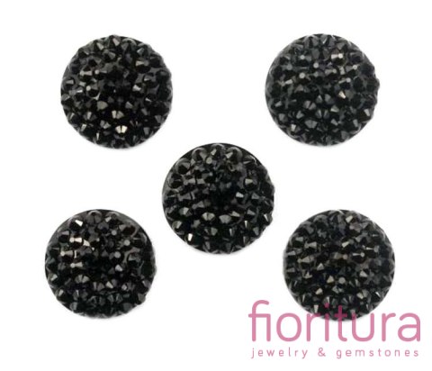 KABOSZON AKRYLOWY KOŁO 12MM KOLOR CZARNY