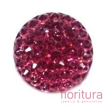 KABOSZON AKRYLOWY KOŁO 12MM KOLOR MALINOWY