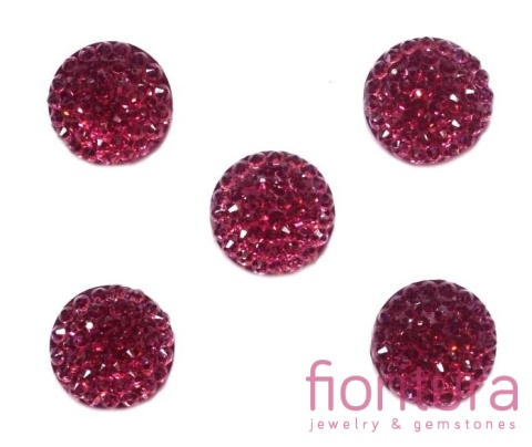 KABOSZON AKRYLOWY KOŁO 12MM KOLOR MALINOWY