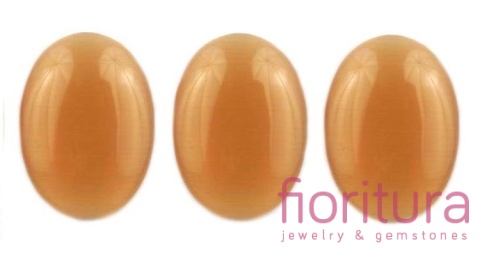 KABOSZON SZKLANY KOCIE OKO OWAL 25X18MM KOLOR BEŻOWY