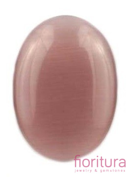 KABOSZON SZKLANY KOCIE OKO OWAL 25X18MM KOLOR JASNY AMETYST