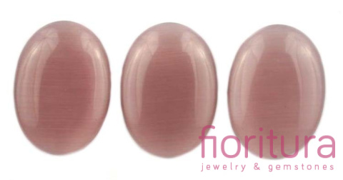 KABOSZON SZKLANY KOCIE OKO OWAL 25X18MM KOLOR JASNY AMETYST