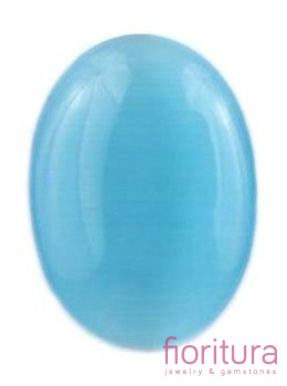 KABOSZON SZKLANY KOCIE OKO OWAL 25X18MM KOLOR NIEBIESKI