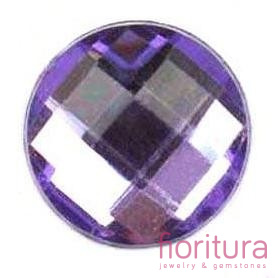 KABOSZON AKRYLOWY KOŁO 14MM KOLOR FIOLETOWY