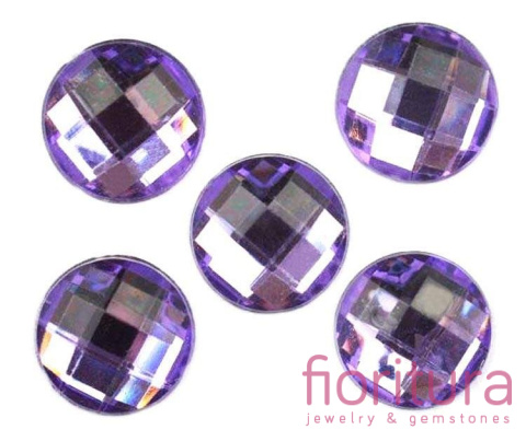 KABOSZON AKRYLOWY KOŁO 14MM KOLOR FIOLETOWY