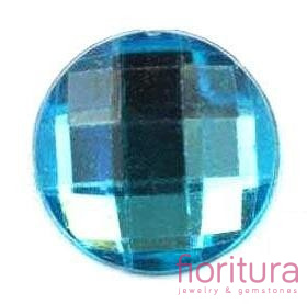 KABOSZON AKRYLOWY KOŁO 14MM KOLOR NIEBIESKI