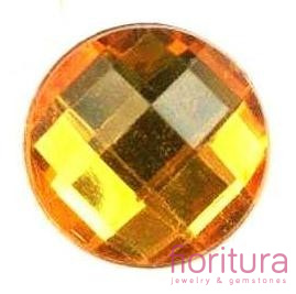 KABOSZON AKRYLOWY KOŁO 14MM KOLOR ŻÓŁTY