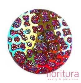 KABOSZON AKRYLOWY KOŁO 25MM KOLOR DARK RED AB