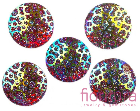 KABOSZON AKRYLOWY KOŁO 25MM KOLOR DARK RED AB