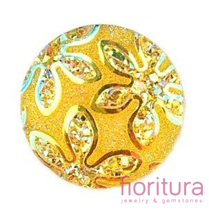 KABOSZON AKRYLOWY KOŁO 18MM KOLOR YELLOW AB