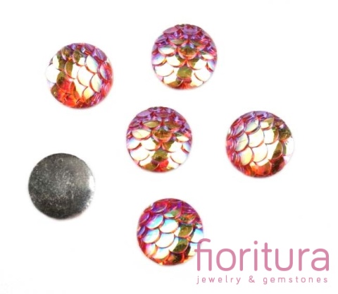 KABOSZON AKRYLOWY KOŁO 10,5MM KOLOR PINK AB