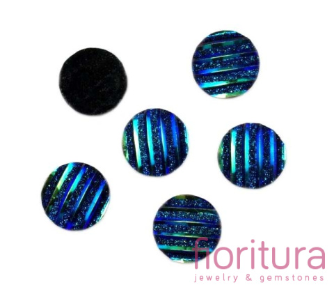 KABOSZON AKRYLOWY KOŁO 10,5MM KOLOR BLUE AB