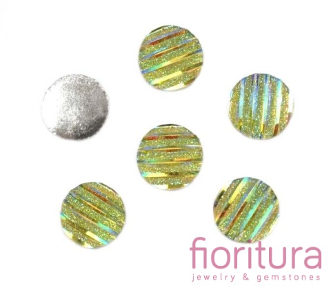 KABOSZON AKRYLOWY KOŁO 10,5MM KOLOR GREEN AB