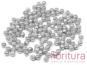PERŁA SZKLANA KULA 4 MM KOLOR SREBRNY