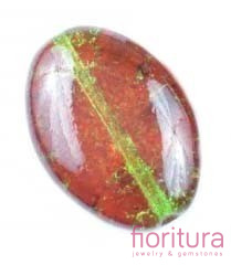 KORALIKI SZKLANE CRACLE OWAL 20MM KOLOR BRĄZ/ZIELEŃ