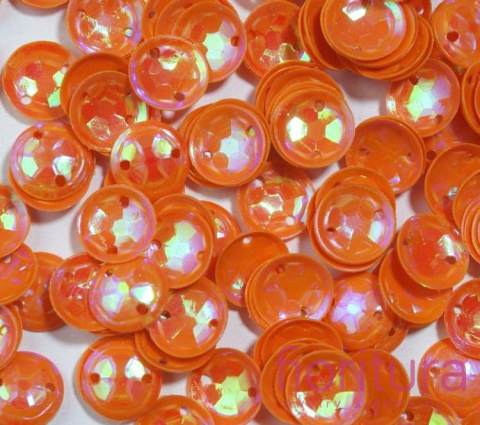 KORALIKI TYP SEW-ON DO PRZYSZYCIA CEKINY 8MM KOLOR ORANGE AB