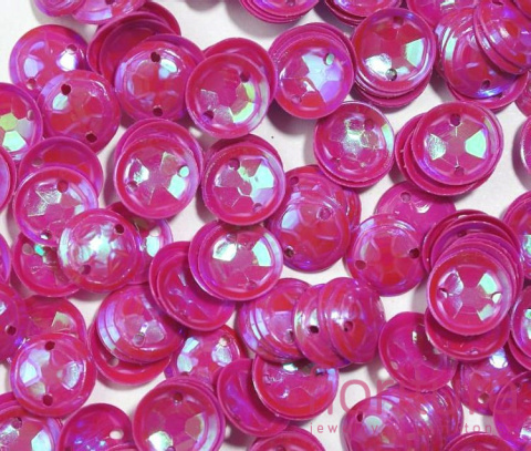 KORALIKI TYP SEW-ON DO PRZYSZYCIA CEKINY 8MM KOLOR FUCHSIA AB