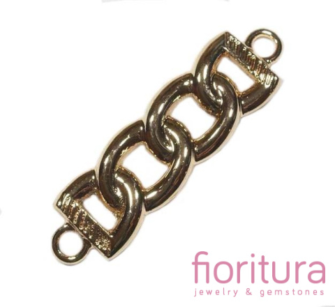 ŁĄCZNIK 44x12MM KOLOR JASNY ZŁOTY