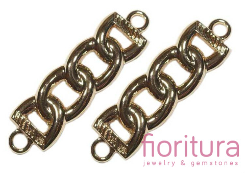 ŁĄCZNIK 44x12MM KOLOR JASNY ZŁOTY