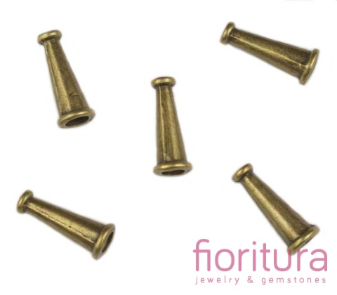 NAKŁADKA STOŻEK 15X6MM KOLOR STARE ZŁOTO