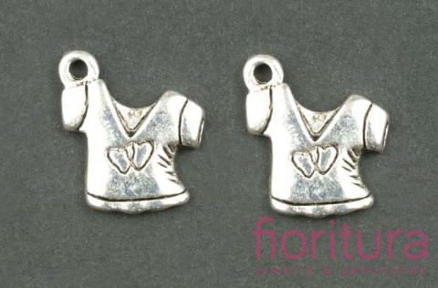 ZAWIESZKA BLUZKA 16x14MM KOLOR STARE SREBRO