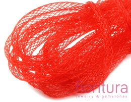 SIATKA JUBILERSKA KRYNOLINA TUBOWA 4MM KOLOR JASNY CZERWONY