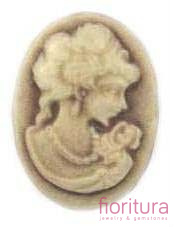 KABOSZON KAMEA OWAL 18x13MM KOLOR PODSTAWY BRĄZOWY