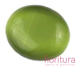 KABOSZON SZKALNY KOCIE OKO OWAL 23X27MM KOLOR ZIELONY STEPOWY