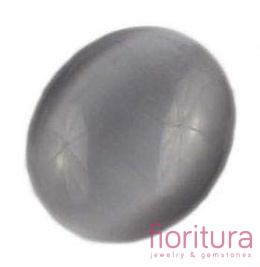 KABOSZON SZKLANY OWAL 23X27MM KOLOR SZARY