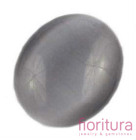 KABOSZON SZKLANY OWAL 23X27MM KOLOR SZARY