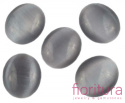 KABOSZON SZKLANY OWAL 23X27MM KOLOR SZARY