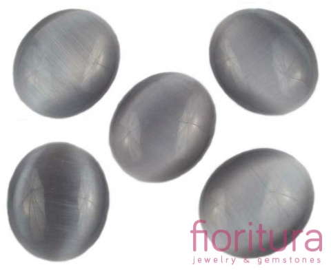 KABOSZON SZKLANY OWAL 23X27MM KOLOR SZARY