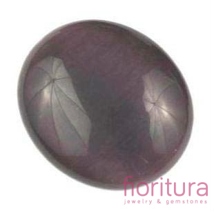 KABOSZON SZKLANY OWAL 23X27MM KOLOR AMETYSTOWY