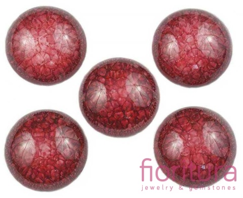 KABOSZON AKRYLOWY KOŁO 25MM KOLOR CIEMNA CZERWIEŃ