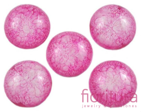 KABOSZON AKRYLOWY KOŁO 25MM KOLOR CIEMNY RÓŻ