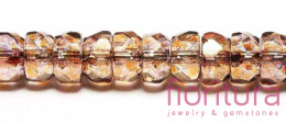 KORALIKI SZKLANE FASETOWANE RONDELLES 3x6MM KOLOR CRYSTAL SENEGAL LUSTER