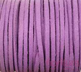 RZEMYK SKÓRA EKOLOGICZNA ZAMSZOWA 3MM KOLOR LAWENDOWY