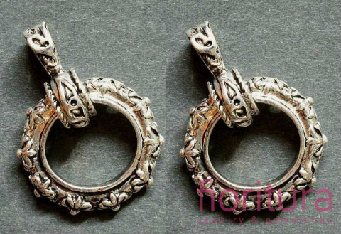 ZAWIESZKA KOŁO 33x25MM KOLOR STARE SREBRO