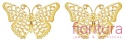 BAZA, ŁĄCZNIK,ZAWIESZKA FILIGRAN MOTYL 41x25x0,5MM KOLOR ZŁOTY