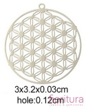 BAZA, ŁĄCZNIK,ZAWIESZKA, PODSTAWA KOLCZYKA FILIGRAN KWIAT 30x32x0,3MM KOLOR PLATINUM