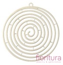 BAZA, ŁĄCZNIK,ZAWIESZKA PODSTAWA KOLCZYKA FILIGRAN SPIRALA 36,5x34,5x0,3MM KOLOR PLATINUM
