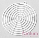 BAZA, ŁĄCZNIK,ZAWIESZKA PODSTAWA KOLCZYKA FILIGRAN SPIRALA 36,5x34,5x0,3MM KOLOR PLATINUM