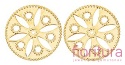 BAZA, ŁĄCZNIK,ZAWIESZKA FILIGRAN KWIATEK 19x19x0,5MM KOLOR ZŁOTY