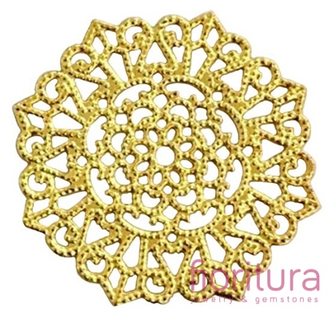 BAZA, ŁĄCZNIK,ZAWIESZKA FILIGRAN SŁONECZNIK 32x30x0,5MM KOLOR ZŁOTY