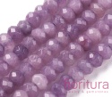 KAMIEŃ NATURALNY JADEIT MALEZYJSKI FIOLETOWY OPONKA FASETOWANA 4x2-3MM SZNUR