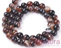 KAMIEŃ NATURALNY AGAT PASIASTY COCONUT BROWN KULA 6MM SZNUR